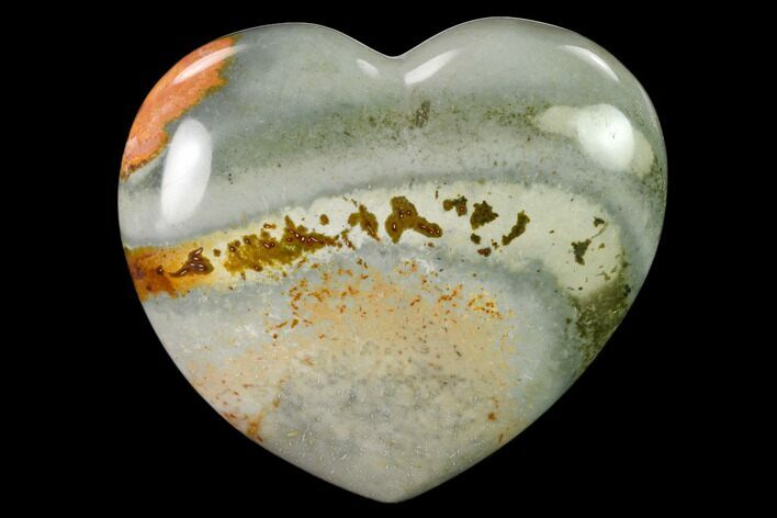 Wide, Polychrome Jasper Heart - Madagascar #139957